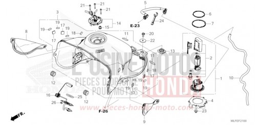 FUEL TANK/FUEL PUMP NT1100DET de 2026